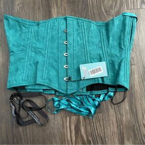 Bunny Corset Teal Brocade Underbust